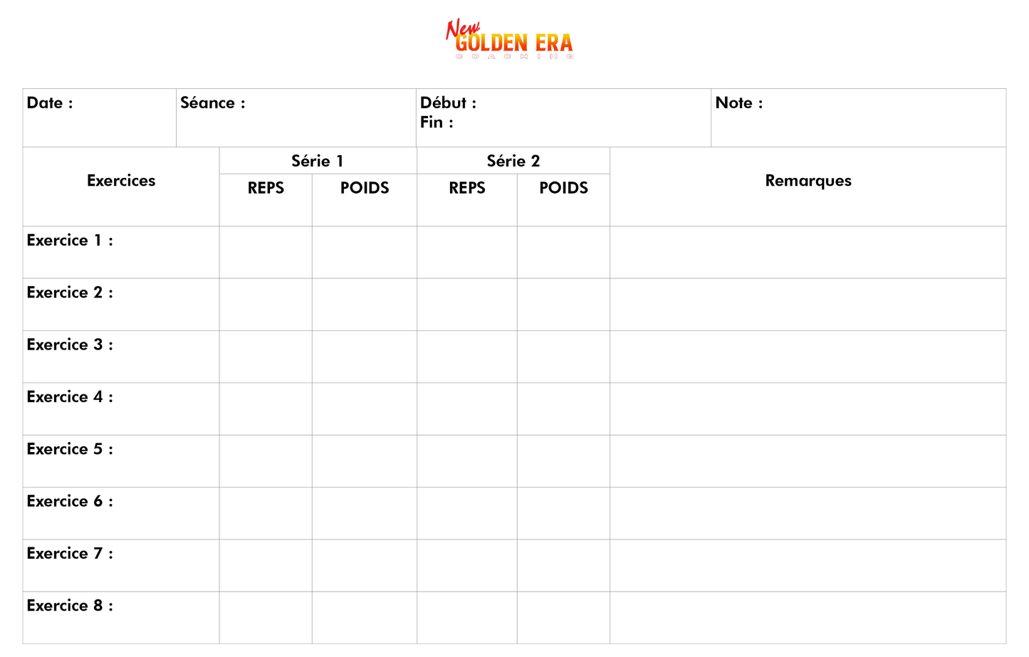 FICHE DE SUIVI - New Golden Era Coaching